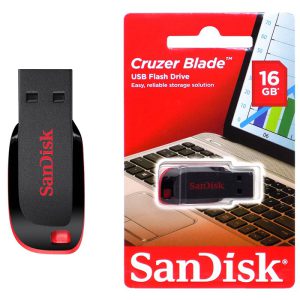 فلش مموری سن دیسک SANDISK مدل Cruzer Blade ظرفیت 16GB گیگابایت