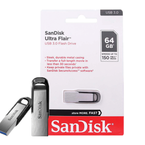 فلش مموری سن دیسک SANDISK مدل ULTRA FLAIR ظرفیت 64GB گیگابایت