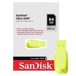 فلش مموری سن دیسک SanDisk مدل Ultra Shift CZ410 ظرفیت 64 گیگابایت