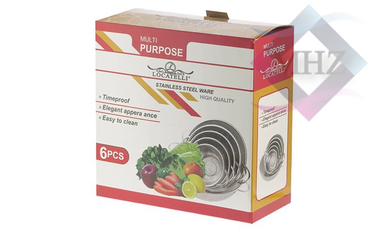 آبکش پانچ استیل 6 عددی لوکاتلی